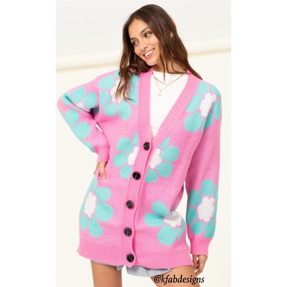 ❤️LAST 2! DAISY🌻Soft Button Fastening loose fit Sweater Cardigan! - Picture 2 of 6